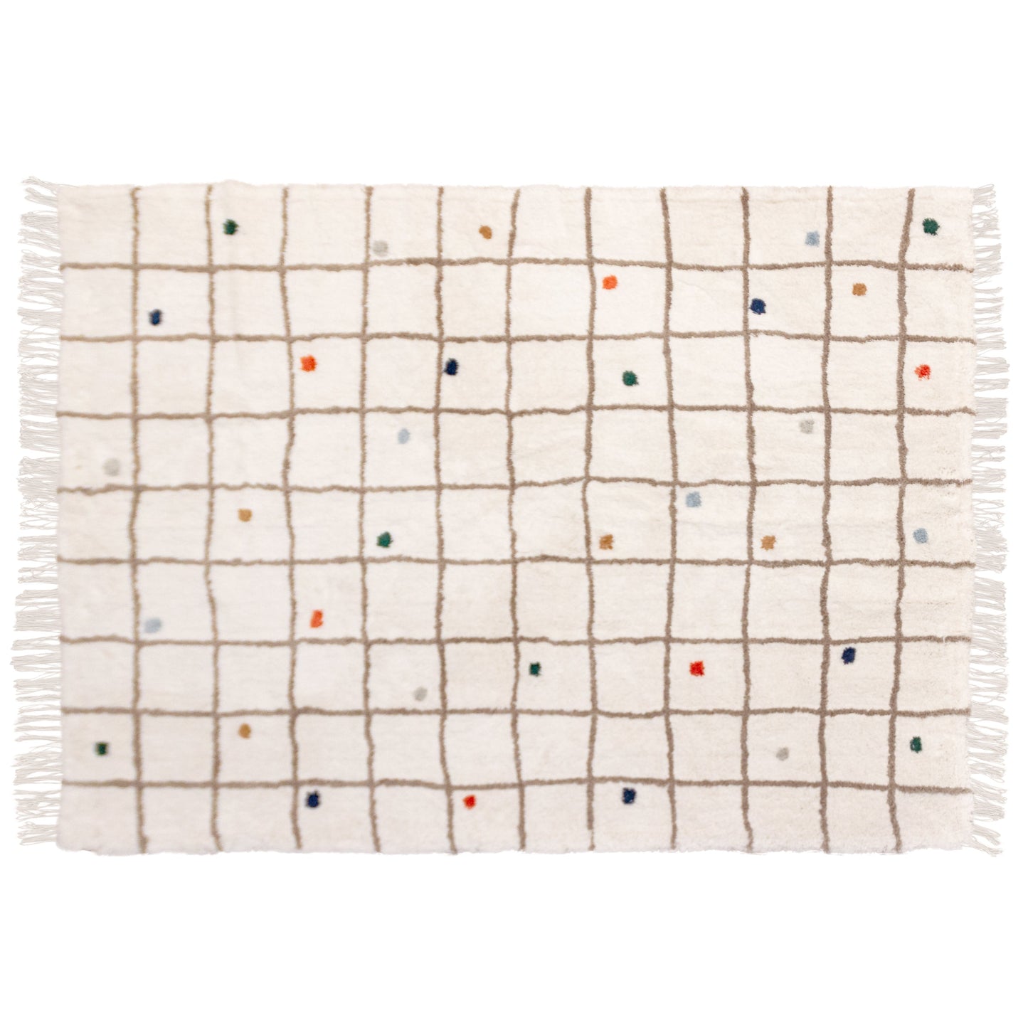 Tapete de Algodão Grid Dots