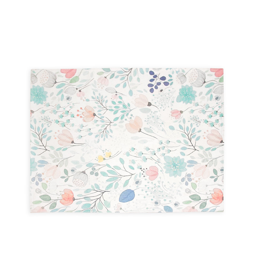 Tapete de Poliéster Sublimado Flores Aquarela