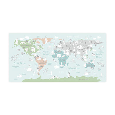Tapete de Poliéster Sublimado Mapa Mundi